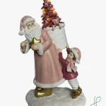 Babbo Natale Rosa con Luci