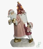 Babbo Natale Rosa con Luci