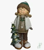 Bambina con Albero e Luci