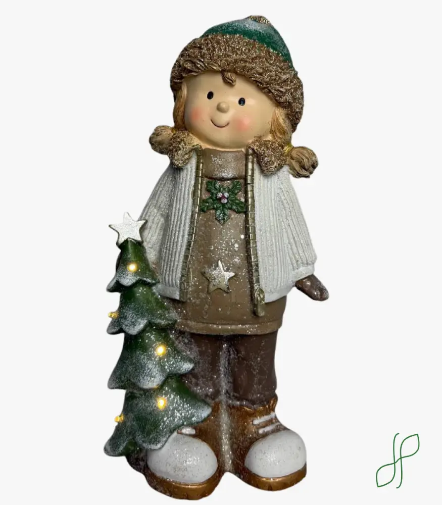 188 Bambina con Albero e Luci - immagine 1