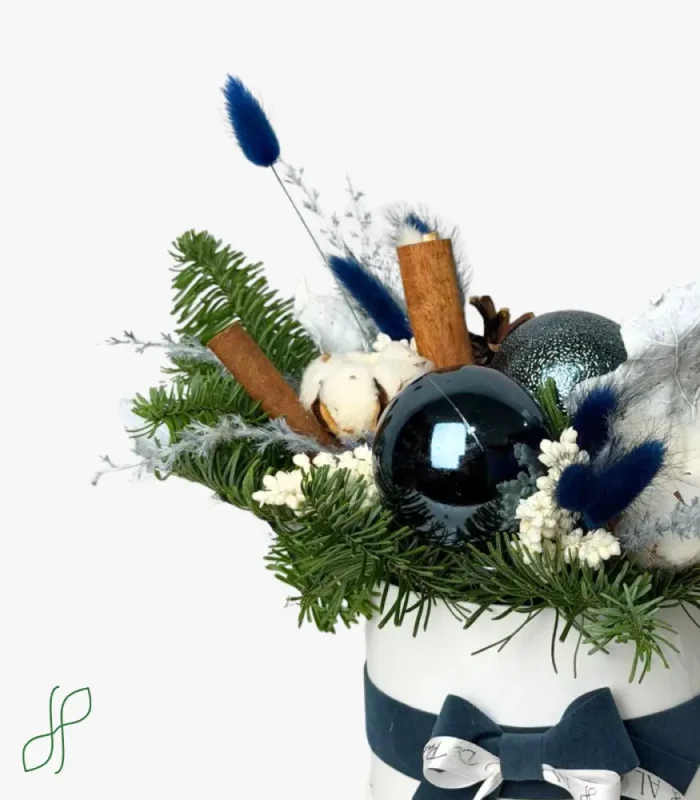 Composizione Natalizia Blu Ottanio - immagine 3