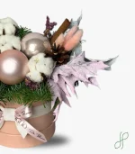 Composizione Natalizia Rosa - immagine 2