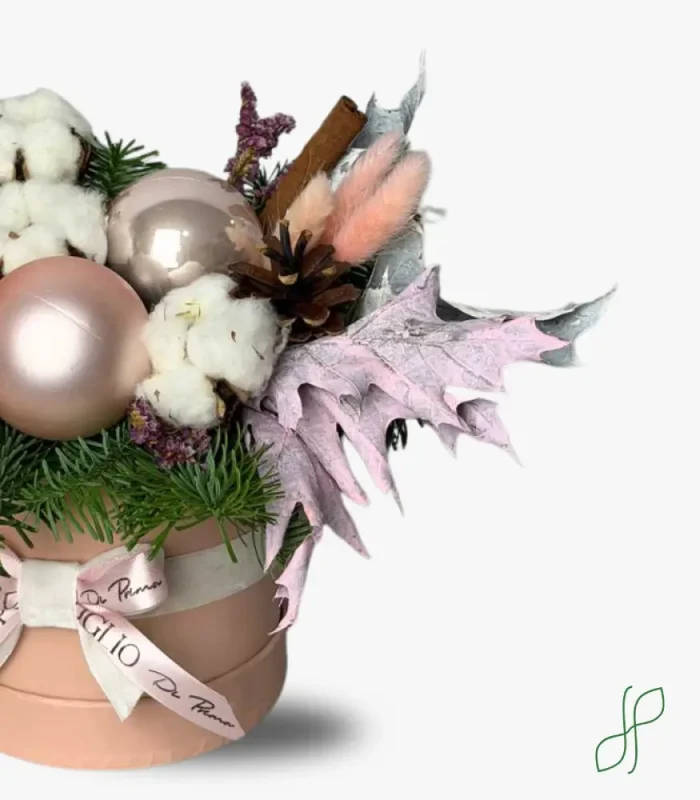 Composizione Natalizia Rosa - immagine 2