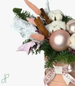 Composizione Natalizia Rosa - immagine 3