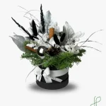 Composizione Natalizia Nero e Argento