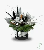 Composizione Natalizia Nero e Argento