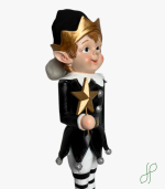 Elfo Vestito Nero con Stella - immagine 3