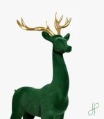 Cervo Velluto Verde con Corna Orno - immagine 2