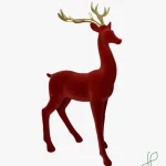 Cervo Velluto Rosso con Corna Orno