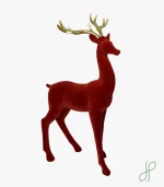 Cervo Velluto Rosso con Corna Orno